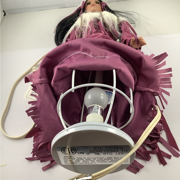 NWT VTG Duck House Heirloom Dolls Night Light Lamp - AMADARY 18" Native American - Picture 8 of 10